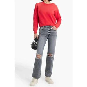 SLVRLAKE London distressed high rise straight leg jeans Size 26